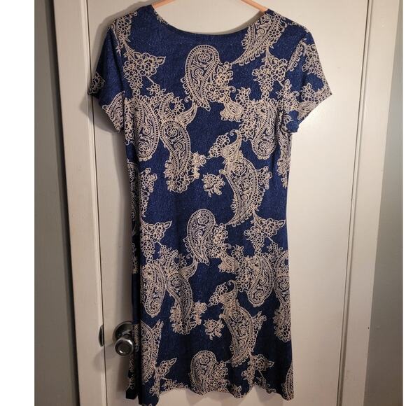 Vasna Anthropologie Style Blue Paisley Slip Dress Sm Boho Indie Cottagecore - Picture 9 of 10